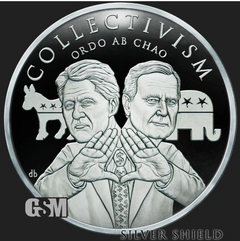 2022 Silver Shield COLLECTIVISM ORDO AB CHAO V1 1oz Silver Proof