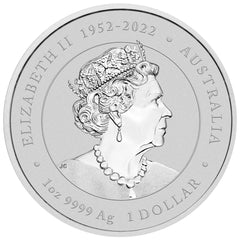 Perth Money Expo ANDA Special Australian Lunar Series III 2024 Year of the Dragon 1oz Silver Teal Coloured Coin in Card