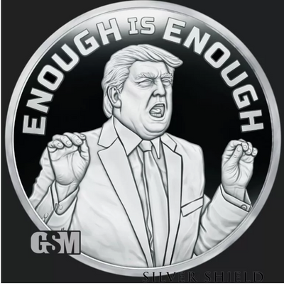 1oz Silver Shield Silver Proof Enough is Enough - Trump Series 2024