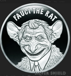 1oz Silver Shield Silver Proof 2024 FAUCI THE RAT