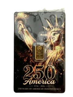 1 gram Gold Bar in TEP - America250