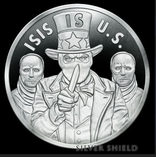 2022 1oz Silver Proof Silver Shield ISIS is U.S.