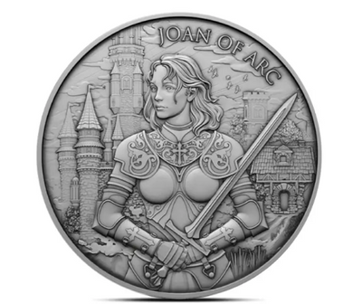 1oz Silver Legendary Warrior Joan of Arc