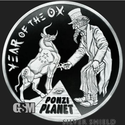 1oz Silver Proof Silver Shield YEAR OF THE OX V1