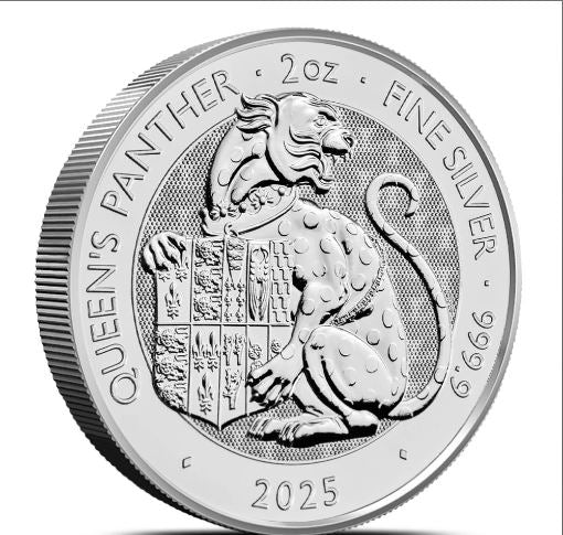 2oz Silver 2025 Tudor Queens Beast Panther