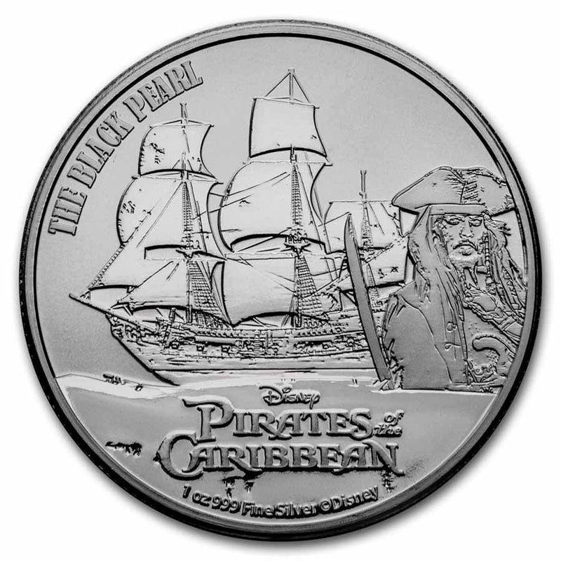 2021 Niue 1 oz Silver $2 Pirates of the Caribbean, BLACK PEARL