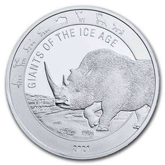 1oz Silver Giants of The Ice Age Wooly Rhino 2021