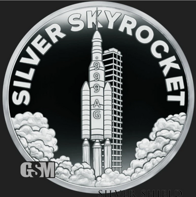 1oz Silver Shield Silver Proof 2024  Silver Skyrocket