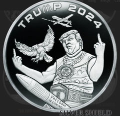 1oz Silver Trump 2024 Silver Shield Proof