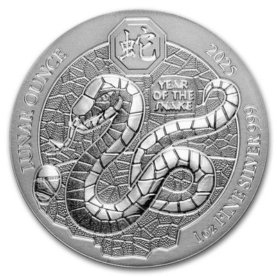 1oz Silver 2025 Rwanda Lunar Year of The Snake