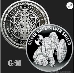 2021 Silver Shield SILVER BACKED SILVER SHIELD - 1oz Proof - #6 "WORLD WAR MEme"
