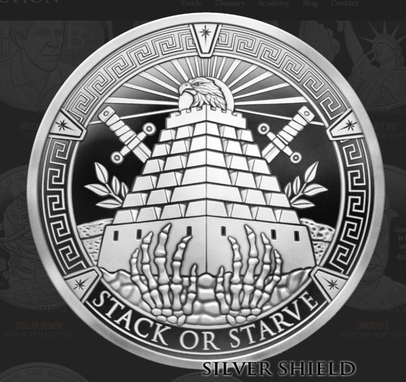 1oz Silver Proof 2026 Silver Shield STACK OR STARVE V2