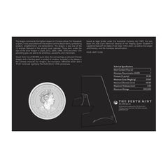 Sydney Money Expo ANDA Special Australian Lunar Series III 2024 Year of the Dragon 1oz Silver Lilac Coloured Coin in Card